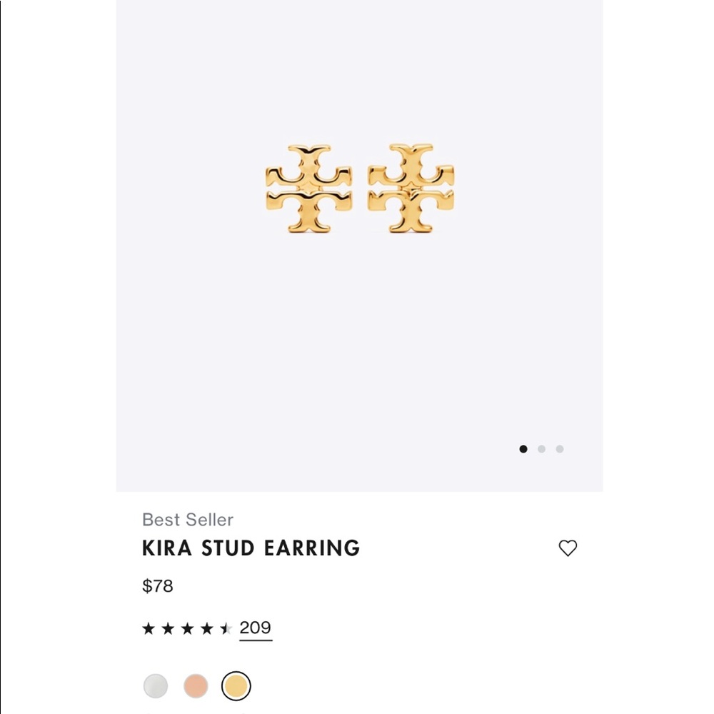 Tory Burch Gold Kira Stud Earring - Picture 5 of 7